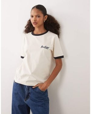 Barbour Madeline Short Sleeve Logo Contrast T-shirt - Blue