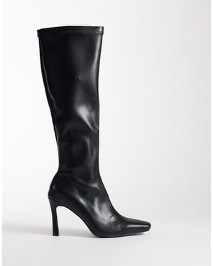 SIMMI Simmi London Casey Stivali Al Ginocchio A Calza Con Tacco Neri - Nero