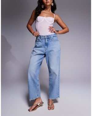 GOOD AMERICAN Vaqueros Capri Azul Medio Holgados Good 90S De