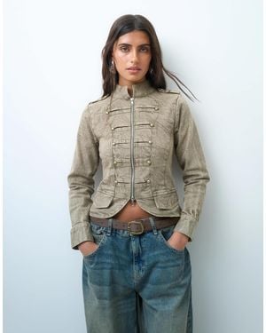 Liquor N Poker Shrunken Drummer Style Jacket - Green