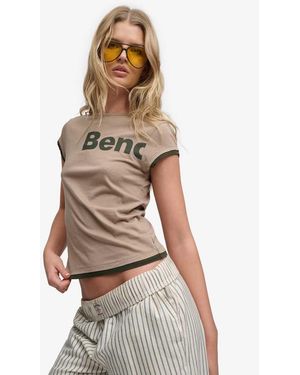 Bench x Superdry & Co Fitted Short Sleeve Layer T-Shirt - White