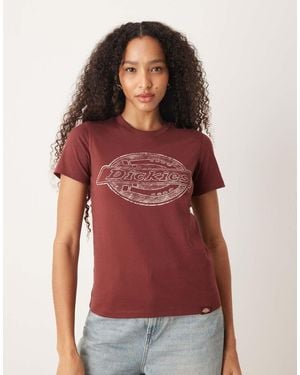 Dickies Apac Wicking Large Central Logo Long Line Baby Tee - Red