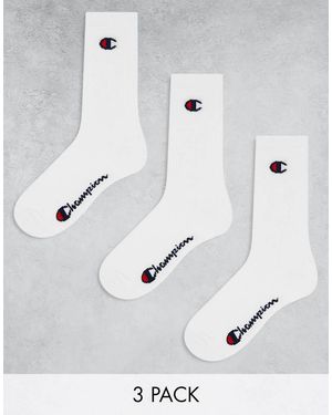 Champion Confezione Da 3 Calzini Bianchi Al Polpaccio - Bianco