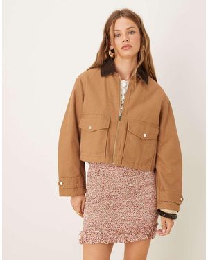 Collective The Label Shirred Mini Skirt - Brown