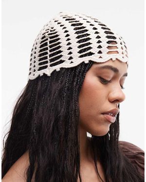 Weekday Gorra Con Estampado De Calavera De Croché - Negro