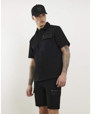 River Island Regular Fit Premium Short Sleeve Shirt - Black