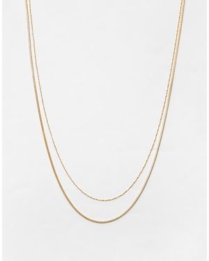 Pull&Bear Confezione Da 2 Catene Basic Tonalità - Bianco