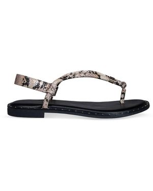SEQWL Flat Toe Post Sandals Summer Slingback Open Toe Beach Shoes - Multicolour