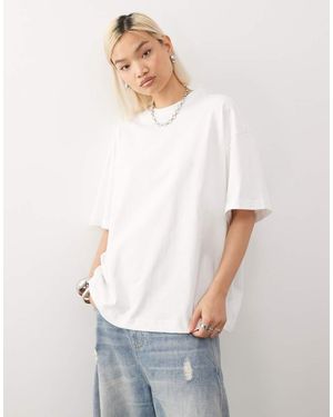 Weekday Oversized T-shirt With Mock Neck - White