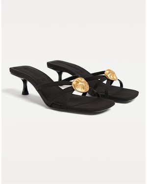 Stradivarius Rhinestone High-heel Sandals - Black