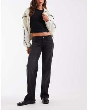 ONLY Maddie Jeans Baggy A Vita Bassa Nero Slavato - Blu