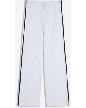 Bershka Contrast Side-stripe joggers - White