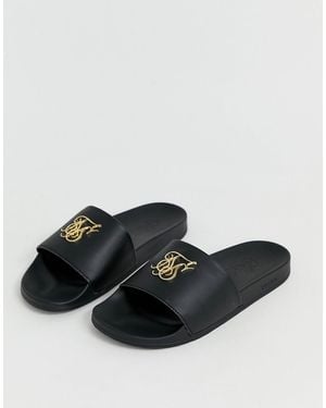 SIKSILK Sandalias con logo en negro