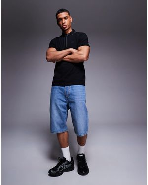 HUGO – jeans-shorts - Blau