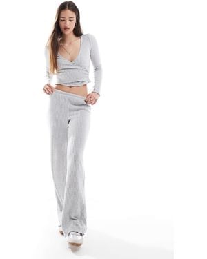 Cotton On Cotton On Super Soft Ribbed Straight Leg Lounge Pants - White