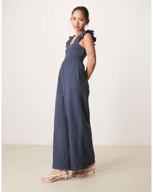 Nobody's Child Petite – maya – jumpsuit - Blau