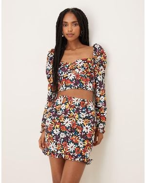Collective The Label Floral Mini Skirt - Multicolour