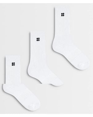Sweaty Betty Essentials Crew Socks 3 Pack - White