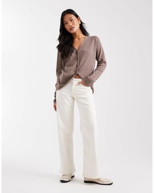 Only Petite Judy - jean ample à taille basse - écru - Multicolore