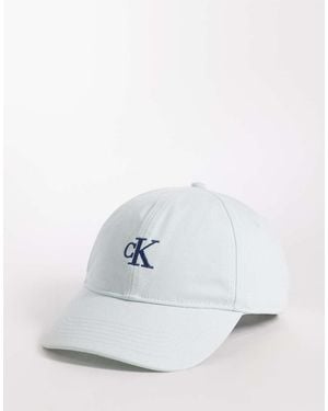 Calvin Klein Jeans Monologo Embroidered Baseball Cap - White