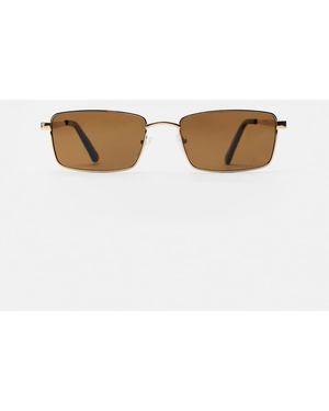 Pull&Bear Metallic Zonnebril - Naturel