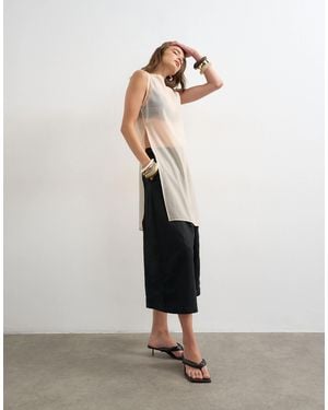 TOPSHOP Linen A-line Culotte - White