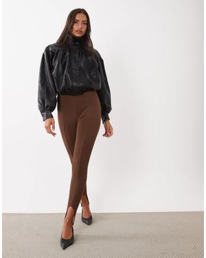 ASOS Maßgeschneiderte steppnaht-stirrup-hose - Braun