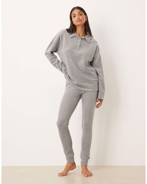 ASOS Lounge Mix & Match Lightweight Fleece legging - Gray