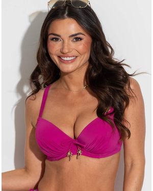 Pour Moi Madrid Plunge Bikini Top - Purple