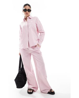 Threadbare Drawstring Straight Leg Trousers Co-ord - Pink
