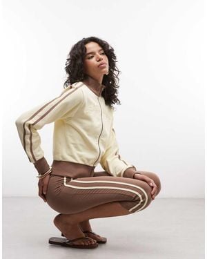 Collusion Fold Over Sporty Capri Co-ord - Natural