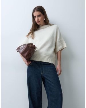 ASOS Kurzärmliger bouclé-pullover - Blau