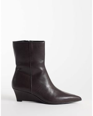SEQWL Lumiere raffinierte keilabsatz-stiefeletten - Schwarz