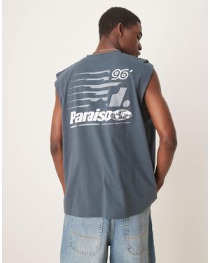 ASOS – oversize-tanktop - Blau