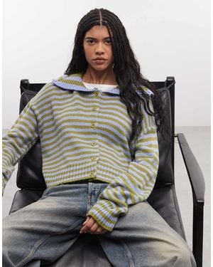 The Ragged Priest Darling Sailor Collar Cardigan - Grey