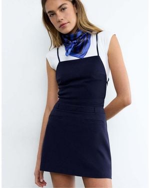 Stradivarius Short Pinafore Dress - Blue