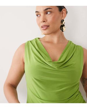 ASOS Asos Design Curve Slinky Top Met Gerimpeld Drapedetail - Groen