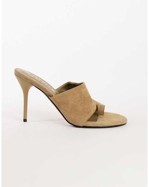TOPSHOP Winnie Teenslipper Met Hak - Naturel