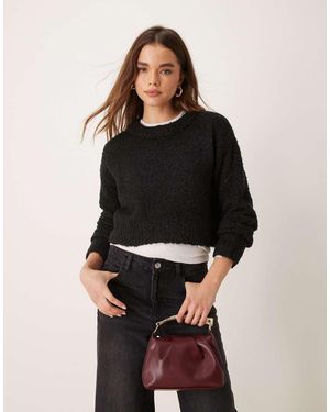 Glamorous Maglione Squadrato Soffice - Nero