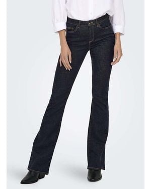 ONLY Blush Jeans A Zampa A Vita Medio Alta Con Lavaggio Stay