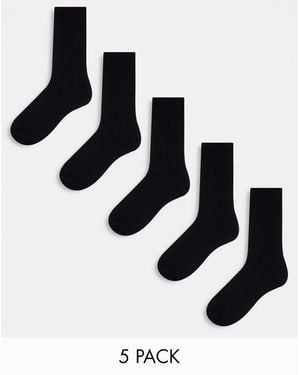 Weekday Ribbed Socks 5-pack - White