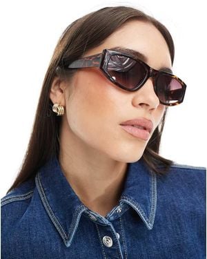 Stradivarius Angular Cat Eye Sunglasses - Blue