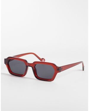 ASOS Rectangle Sunglasses - Red