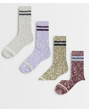 Cotton On 4-pack Cosy Weekend Socks - White