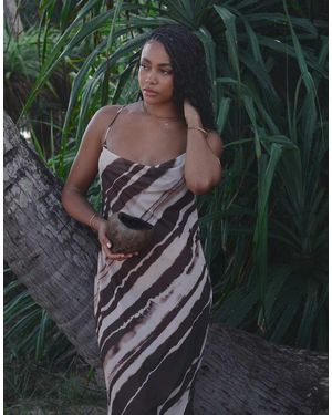 4th & Reckless X Loz Vassallo Ocean Maxi Beach Dress - Grey