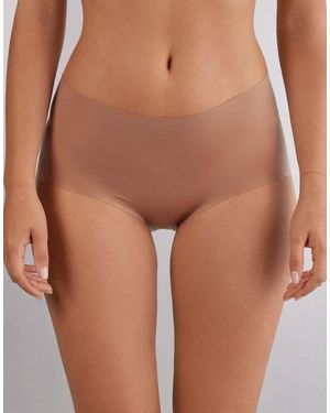 Intimissimi Laser Cut French Knickers - Brown