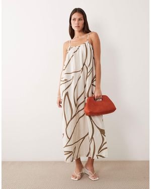 Vila Linen Touch Cami Maxi Dress - Natural