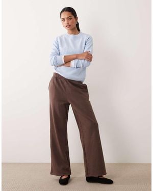 New Look Jogger Met Wijde Pijpen - Wit