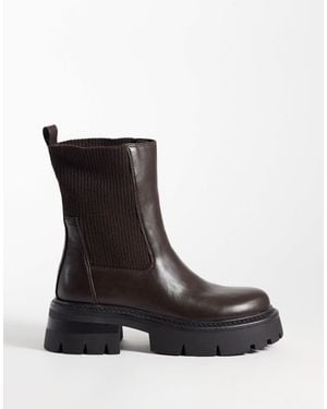 SIMMI Simmi London Wide Fit Caitlin Chunky Pull-on Ankle Boots - Black