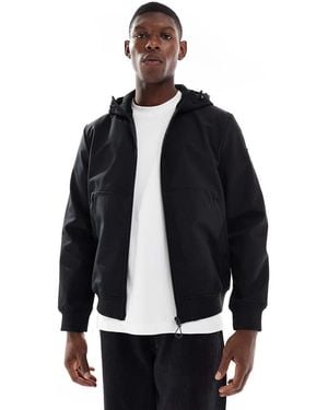 Only & Sons Zip Through Soft Shell Bomber Jacket - Blue